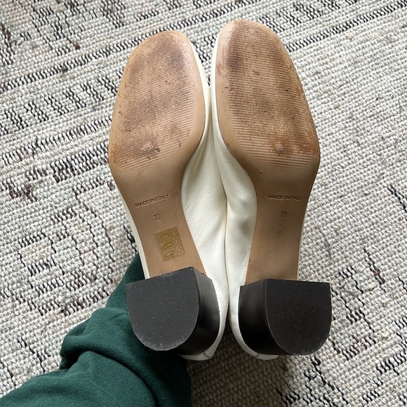 Everlane Day Heels, leather, white, size 10 - Picture 10 of 12